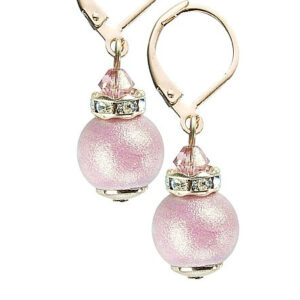 Lampglas Romantické náušnice Cutie Smile z perel Lampglas ECU35