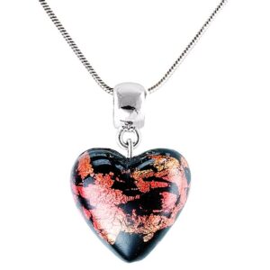 Lampglas Romantický náhrdelník Passionate Heart s 24karátovým zlatem v perle Lampglas NLH30