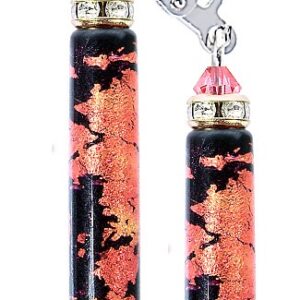 Lampglas Unikátní náušnice Desert Rose s 24karátovým zlatem v perle Lampglas EPR16