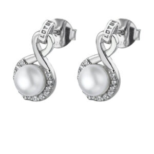 Lotus Silver Krásné stříbrné náušnice se syntetickými perlami LP1589-4/1