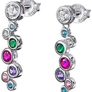 Lotus Silver Moderní stříbrné náušnice s třpytivými zirkony LP1979-4/2