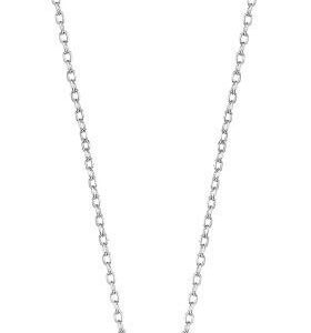 Lotus Silver Něžný stříbrný náhrdelník s čirými zirkony a syntetickou perlou LP3094-1/1