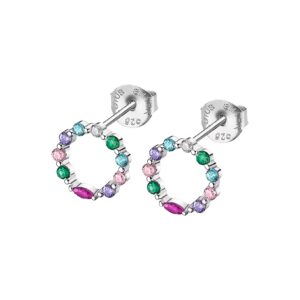 Lotus Silver Stříbrné náušnice pro ženy třpytivý kroužek LP3246-4/1