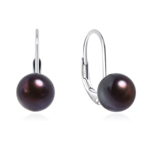 MOISS Elegantní stříbrné náušnice s černými perlami EP000098_EP000104 1