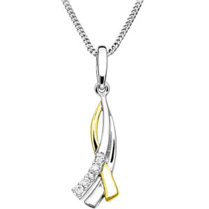 MOISS Elegantní stříbrný bicolor přívěsek P0000601