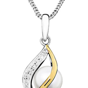 MOISS Elegantní stříbrný přívěsek s pravou perlou PP000104