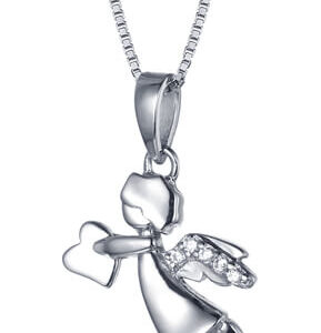 MOISS Jemný stříbrný přívěsek andělíček P0000282