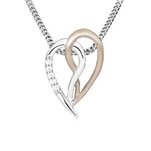 MOISS Nadčasový stříbrný bicolor přívěsek se zirkony P0001007