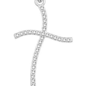 MOISS Nadčasový stříbrný přívěsek Křížek se zirkony P0000743