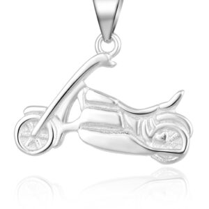 MOISS Nadčasový stříbrný přívěsek Motocykl P0000796