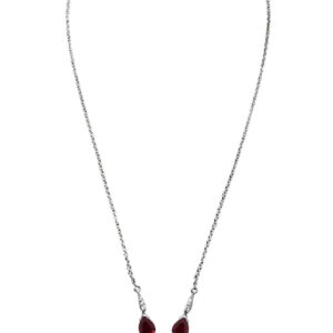 MOISS Nádherný stříbrný náhrdelník s granáty NG000004