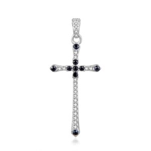 MOISS Originální stříbrný přívěsek Křížek se zirkony P0001241