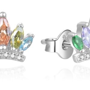 MOISS Třpytivé stříbrné náušnice Koruna E0002335