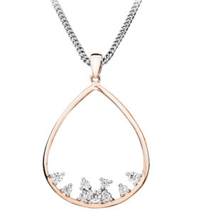 MOISS Úchvatný stříbrný bicolor přívěsek se zirkony P0000609