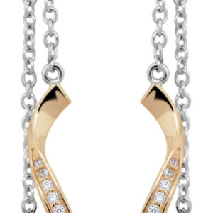 Modesi Dlouhé stříbrné náušnice se zirkony M23041