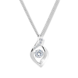 Modesi Nádherný náhrdelník s krystalem a zirkony M43066 (řetízek