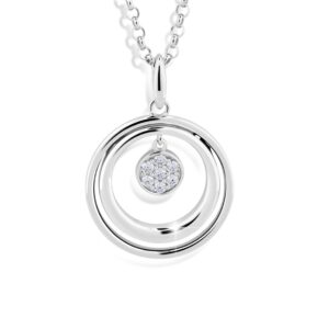 Modesi Něžný stříbrný přívěsek se zirkony J332CZ-W (řetízek