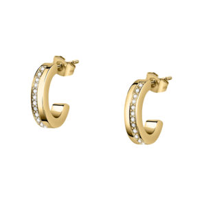 Morellato Jemné pozlacené náušnice s krystaly Creole SAUP05