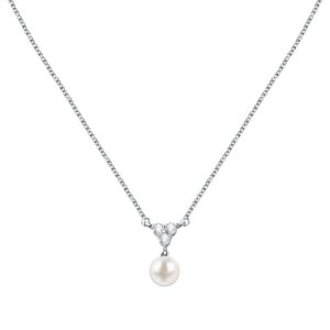 Morellato Půvabný stříbrný náhrdelník s perlou Perla SAER50