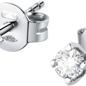 Morellato Třpytivé stříbrné náušnice pecky s krystalem Tesori SAIW99