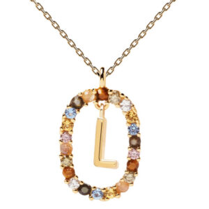 PDPAOLA Krásný pozlacený náhrdelník písmeno "L" LETTERS CO01-271-U (řetízek