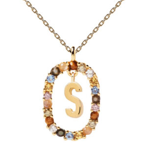 PDPAOLA Krásný pozlacený náhrdelník písmeno "S" LETTERS CO01-278-U (řetízek
