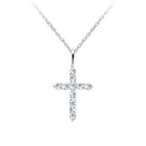 Preciosa Designový stříbrný náhrdelník Tender Cross s kubickou zirkonií Preciosa 5332 00