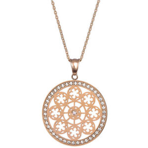 Preciosa Pozlacený náhrdelník s krystaly Rosette 7239P00