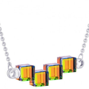 Preciosa Stříbrný náhrdelník s krystaly Crystal Cubes 6062 41