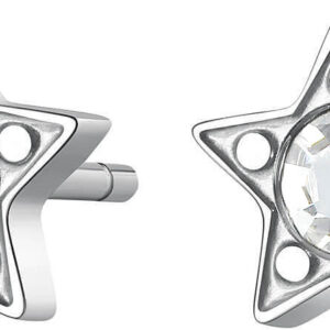 S'Agapõ Elegantní ocelové náušnice s čirými krystaly CLICK SCK46