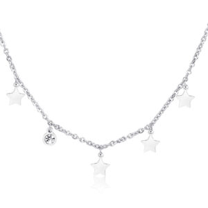 S'Agapõ Hvězdný ocelový náhrdelník Luce SCE02