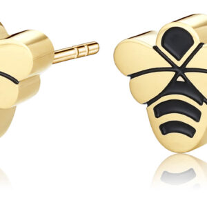 S'Agapõ Krásné pozlacené náušnice včelky CLICK SCK153