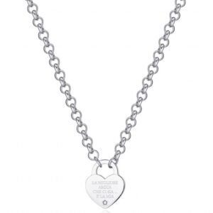S'Agapõ Něžný ocelový náhrdelník se srdíčkem Be My Always SBM76