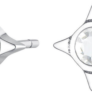 S'Agapõ Ocelové náušnice s čirými krystaly CLICK SCK48