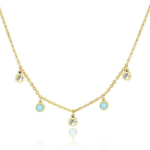 S'Agapõ Pozlacený ocelový náhrdelník Luce SCE04