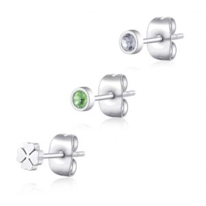 S'Agapõ Sada tří single náušnic Lucky CLICK SCK162