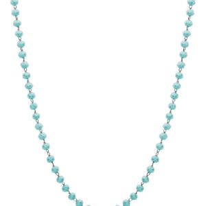 S'Agapõ Tyrkysový korálkový náhrdelník na přívěsky Happy SHAC57