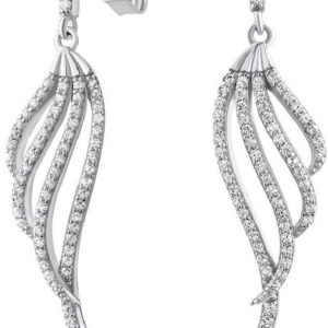 Silvego Luxusní stříbrné náušnice Vlnky MW01861B