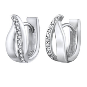 Silvego Luxusní stříbrné náušnice se zirkony QRE666K
