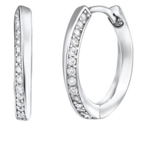 Silvego Okouzlující kruhové náušnice se zirkony Eleanor QRE148