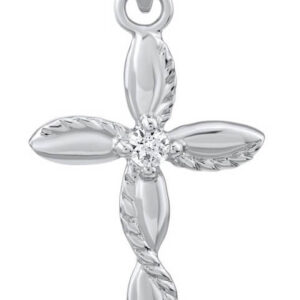Silvego Okouzlující stříbrný přívěsek Křížek se zirkony Darius FW3968