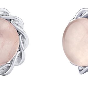 Silvego Stříbrné náušnice Gemma s pravým růženínem JST17913ERO