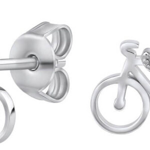 Silvego Stříbrné náušnice cyklistické kolo MW14247