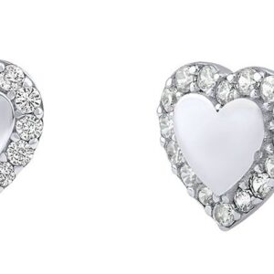 Silvego Stříbrné náušnice srdce Alis s Brilliance Zirconia PRGMH20ES