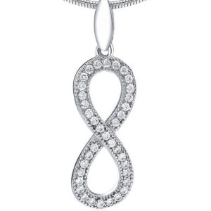 Silvego Stříbrný přívěsek Nekonečno s mikro zirkony JJJP0454