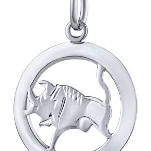 Silvego Stříbrný přívěsek znamení zvěrokruhu Býk - kulatý SILVEGOB10283S05