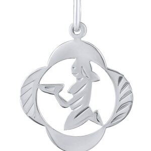 Silvego Stříbrný přívěsek znamení zvěrokruhu Panna - čtyřlístek SILVEGOB10281S09