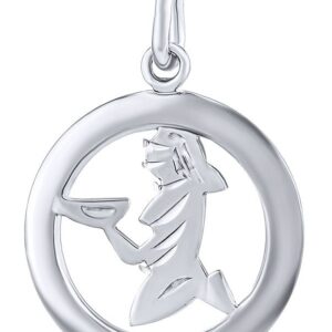 Silvego Stříbrný přívěsek znamení zvěrokruhu Panna - kulatý SILVEGOB10283S09