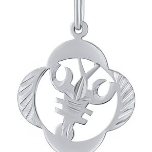 Silvego Stříbrný přívěsek znamení zvěrokruhu Rak - čtyřlístek SILVEGOB10281S07