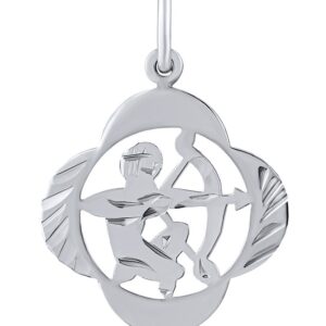 Silvego Stříbrný přívěsek znamení zvěrokruhu Střelec - čtyřlístek SILVEGOB10281S12